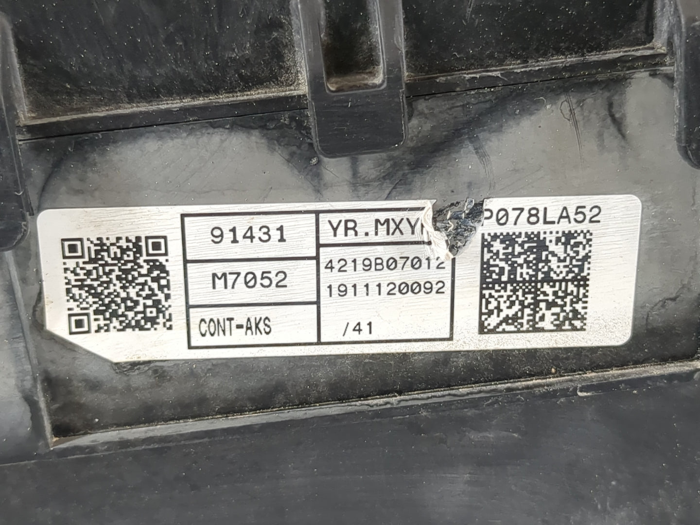 2019-2020 Kia Forte Fusebox Fuse Box Panel Relay Module P/N:91431 M7052 Fits Fits 2019 2020 OEM Used Auto Parts - Oemusedaut