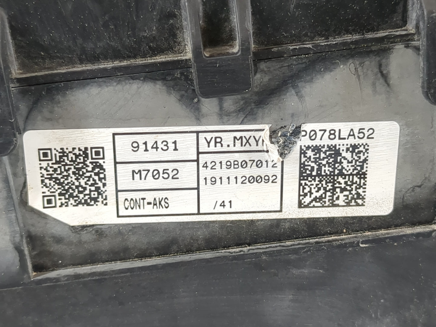 2019-2020 Kia Forte Fusebox Fuse Box Panel Relay Module P/N:91431 M7052 Fits Fits 2019 2020 OEM Used Auto Parts - Oemusedaut