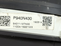 2019-2021 Kia Forte Instrument Cluster Speedometer Gauges P/N:94011-M7430 Fits Fits 2019 2020 2021 OEM Used Auto Parts - Oem