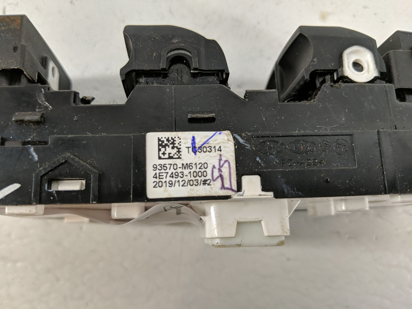 2020 Kia Forte Master Power Window Switch Replacement Driver Side Left P/N:T6303014 4E7493-1000, 93570-M6120 Fits OEM Used A