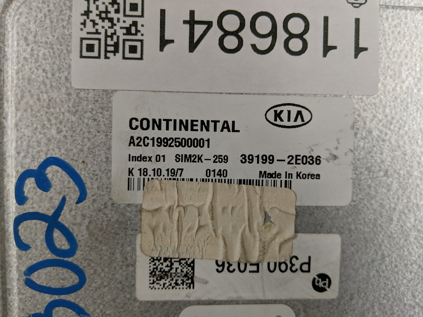 2019-2021 Kia Forte PCM Engine Control Computer ECU ECM PCU OEM P/N:39199-2E036 Fits Fits 2019 2020 2021 OEM Used Auto Parts