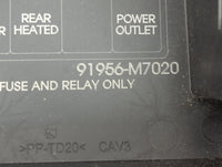2019-2020 Kia Forte Fusebox Fuse Box Panel Relay Module P/N:91956-M7020 Fits Fits 2019 2020 OEM Used Auto Parts - Oemusedaut
