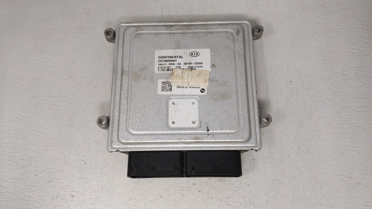 2020 Kia Forte PCM Engine Control Computer ECU ECM PCU OEM P/N:39199-2E036 Fits OEM Used Auto Parts - Oemusedautoparts1.com