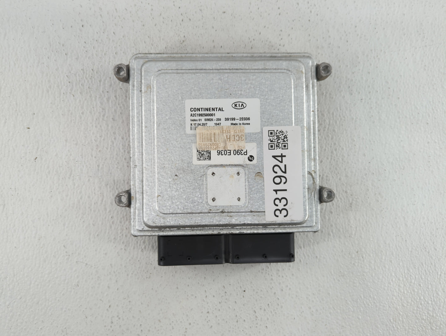 2020 Kia Forte PCM Engine Control Computer ECU ECM PCU OEM P/N:39199-2E036 Fits OEM Used Auto Parts - Oemusedautoparts1.com