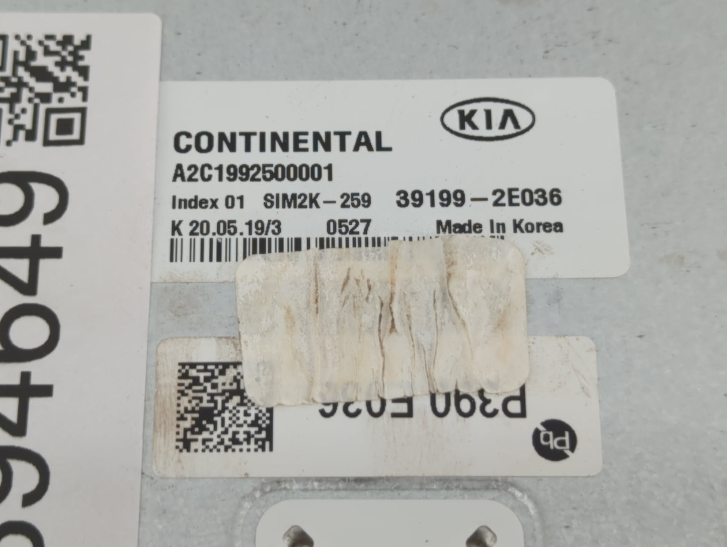 2020 Kia Forte PCM Engine Control Computer ECU ECM PCU OEM P/N:39199-2E036 Fits OEM Used Auto Parts - Oemusedautoparts1.com