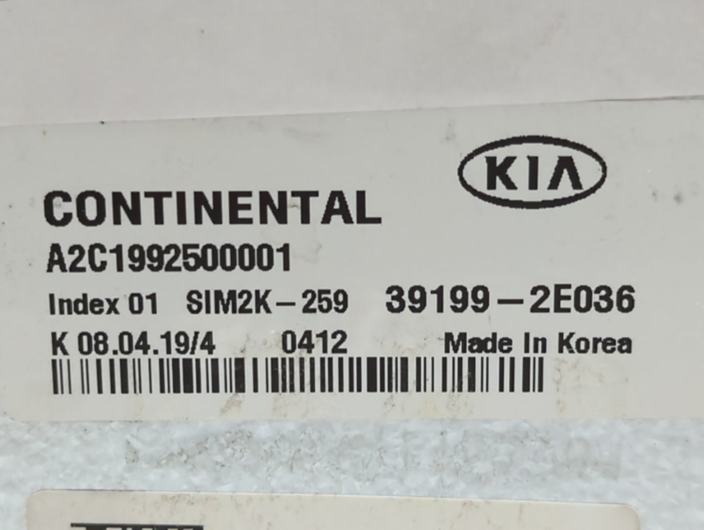 2020-2021 Kia Forte PCM Engine Control Computer ECU ECM PCU OEM P/N:39199-2E036 Fits Fits 2020 2021 OEM Used Auto Parts - Oe