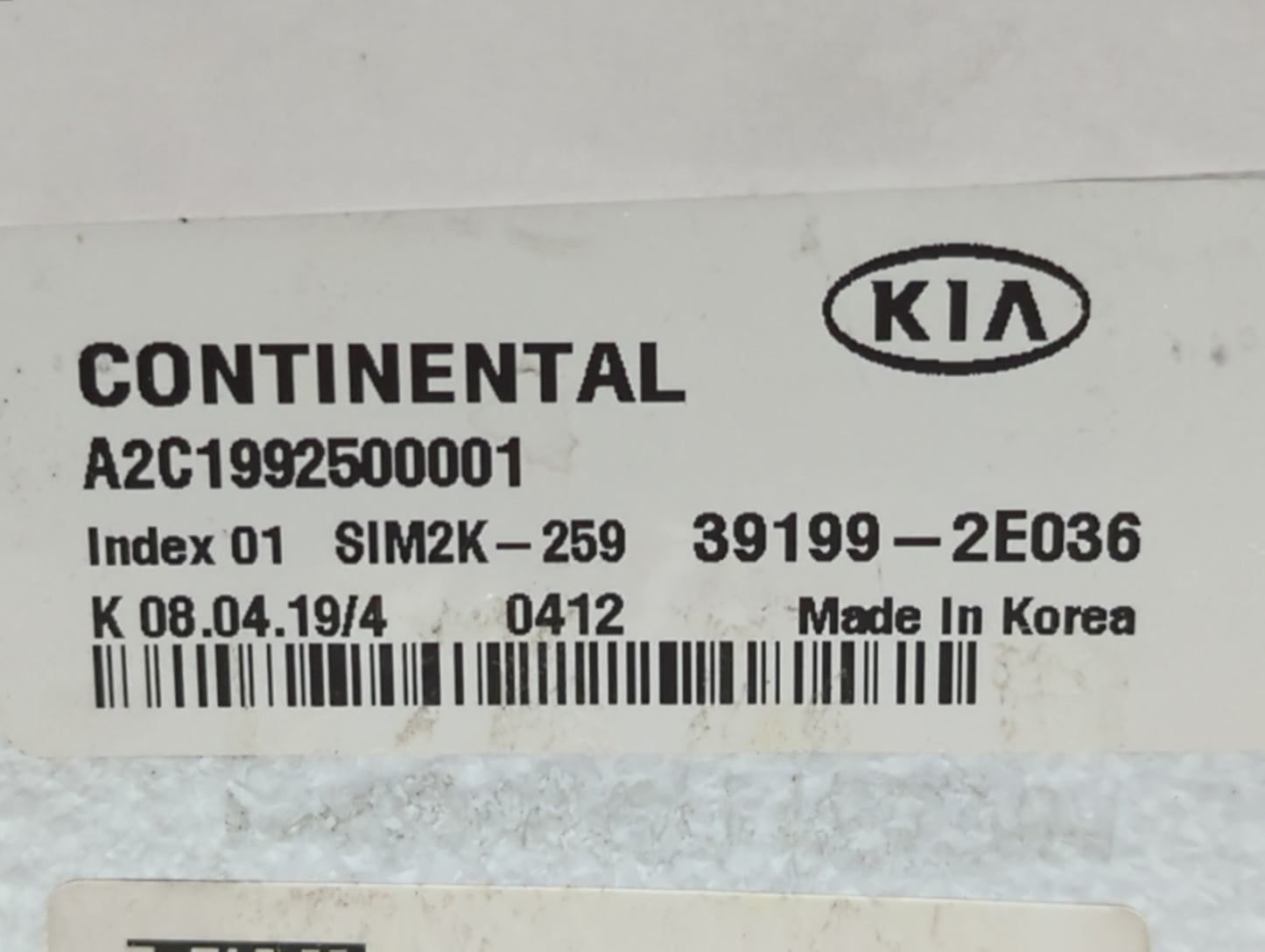 2020-2021 Kia Forte PCM Engine Control Computer ECU ECM PCU OEM P/N:39199-2E036 Fits Fits 2020 2021 OEM Used Auto Parts - Oe