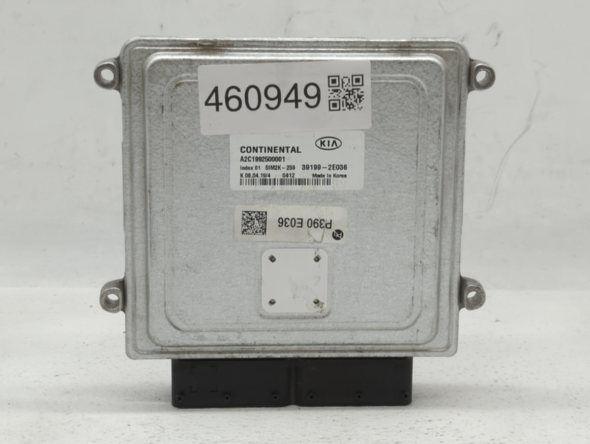 2020-2021 Kia Forte PCM Engine Control Computer ECU ECM PCU OEM P/N:39199-2E036 Fits 2020 2021 OEM Used Auto Parts - Oemused