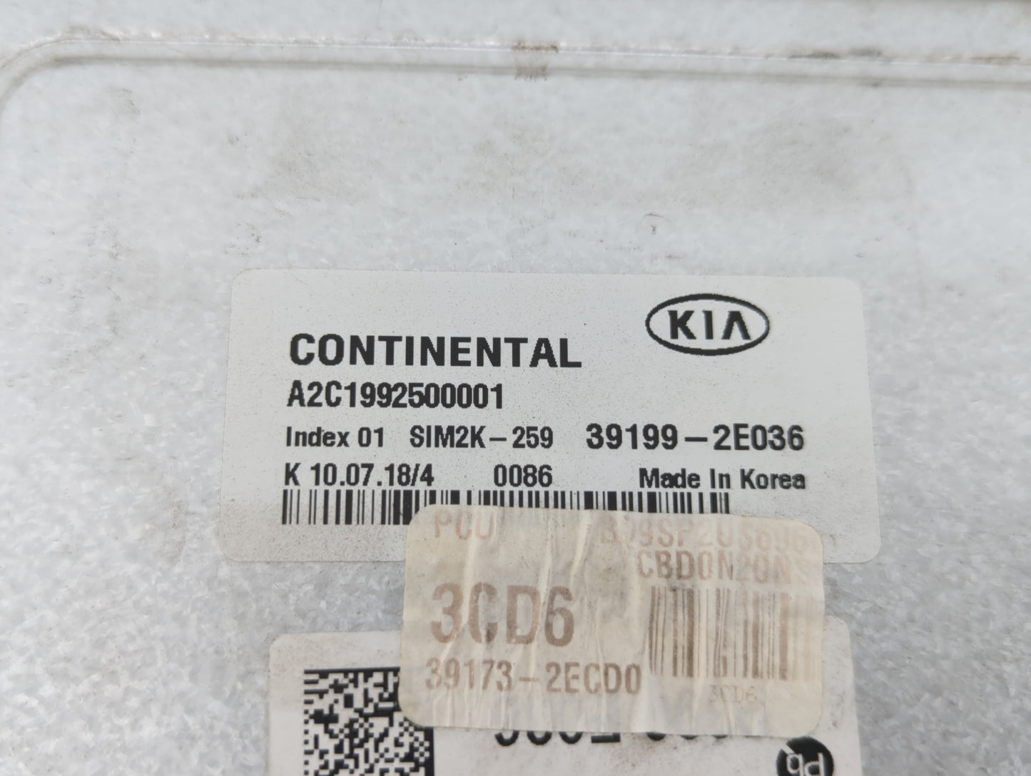 2020-2021 Kia Forte PCM Engine Control Computer ECU ECM PCU OEM P/N:39199-2E036 Fits Fits 2020 2021 OEM Used Auto Parts - Oe