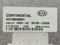2019-2021 Kia Forte PCM Engine Control Computer ECU ECM PCU OEM P/N:39199-2E036 Fits Fits 2019 2020 2021 OEM Used Auto Parts