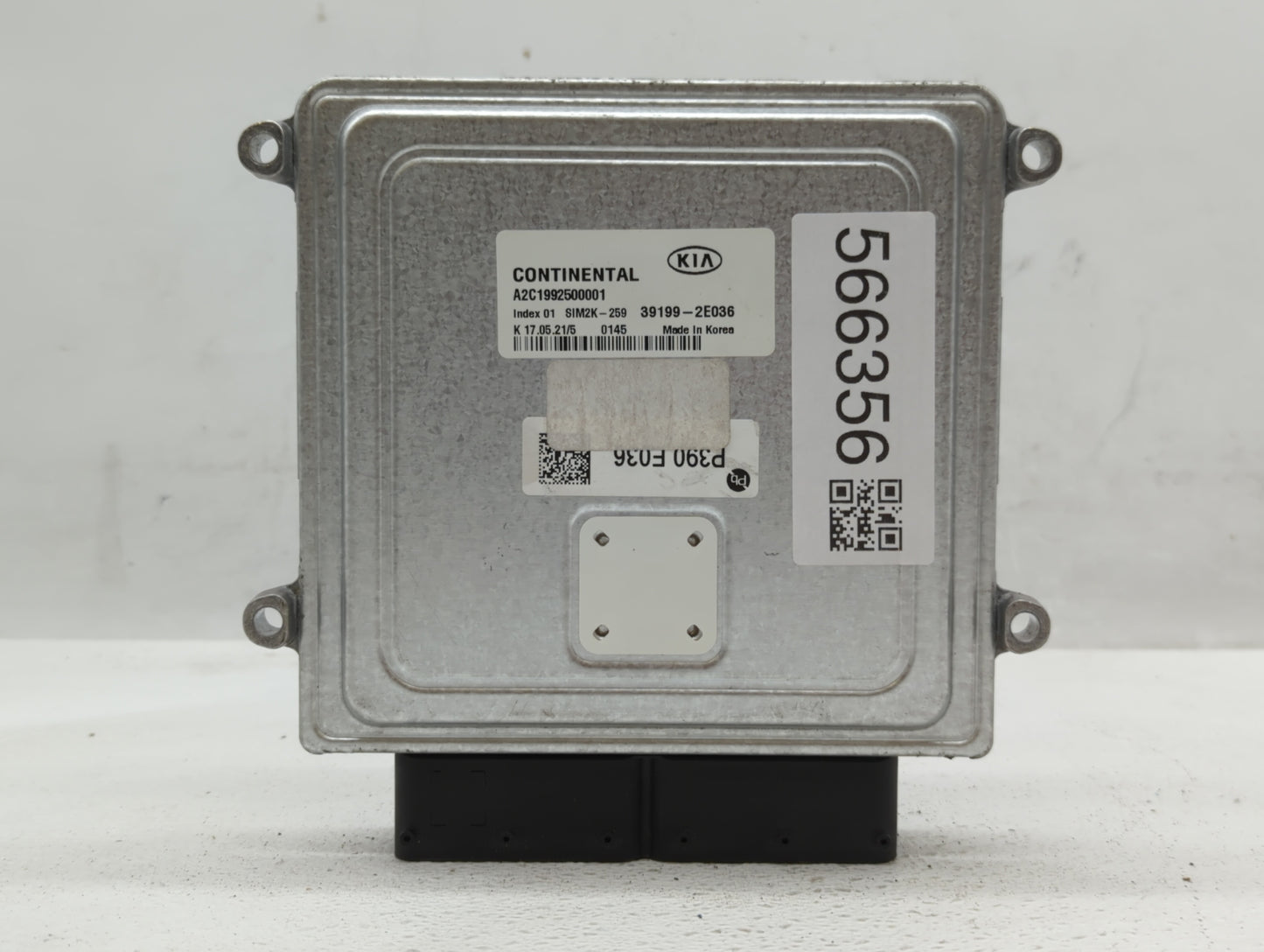 2019-2021 Kia Forte PCM Engine Control Computer ECU ECM PCU OEM P/N:39199-2E036 Fits Fits 2019 2020 2021 OEM Used Auto Parts