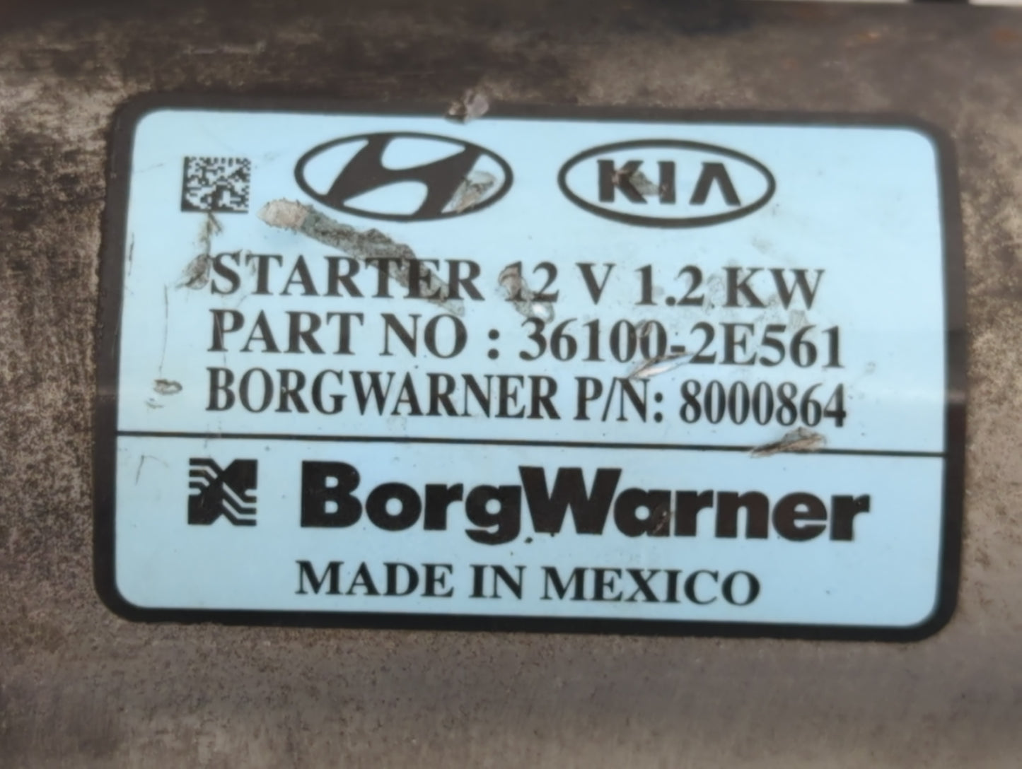 2017-2022 Kia Forte Car Starter Motor Solenoid OEM P/N:8000864 36100-2E561 Fits Fits 2017 2018 2019 2020 2021 2022 OEM Used 