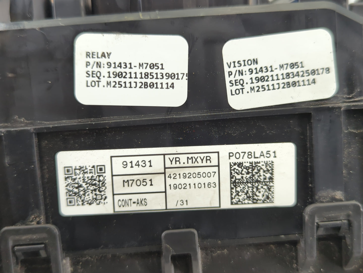 2019-2020 Kia Forte Fusebox Fuse Box Panel Relay Module P/N:91431-M7051 Fits Fits 2019 2020 OEM Used Auto Parts - Oemusedaut