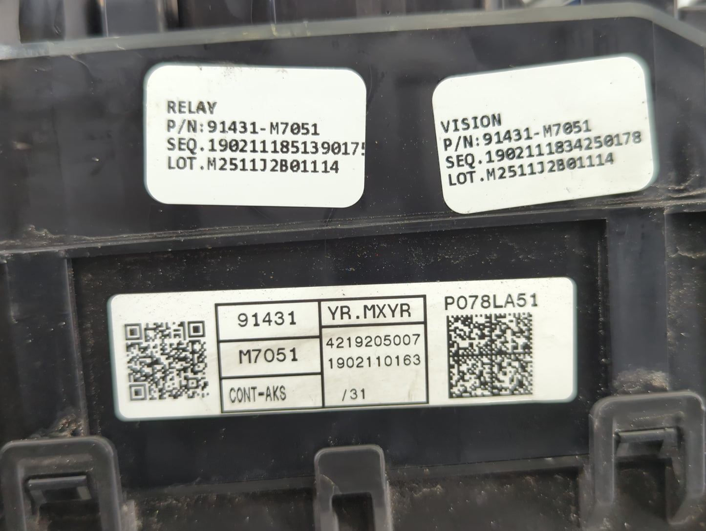 2019-2020 Kia Forte Fusebox Fuse Box Panel Relay Module P/N:91431-M7051 Fits Fits 2019 2020 OEM Used Auto Parts - Oemusedaut