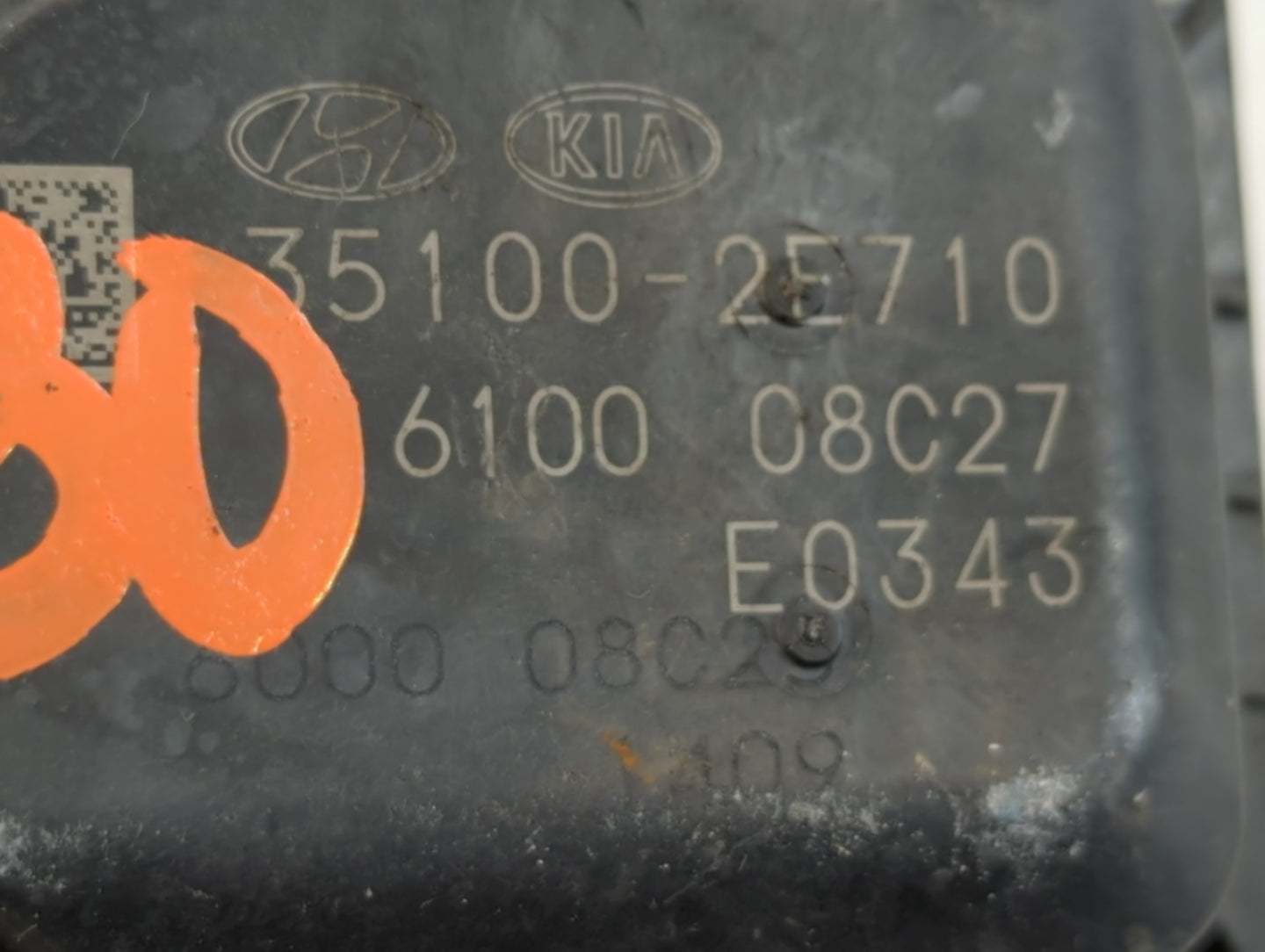 2020-2022 Kia Forte Throttle Body P/N:35100-2B340 Fits Fits 2020 2021 2022 OEM Used Auto Parts - Oemusedautoparts1.com