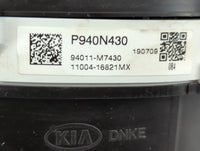 2019-2021 Kia Forte Instrument Cluster Speedometer Gauges P/N:94011-M7430 Fits Fits 2019 2020 2021 OEM Used Auto Parts - Oem