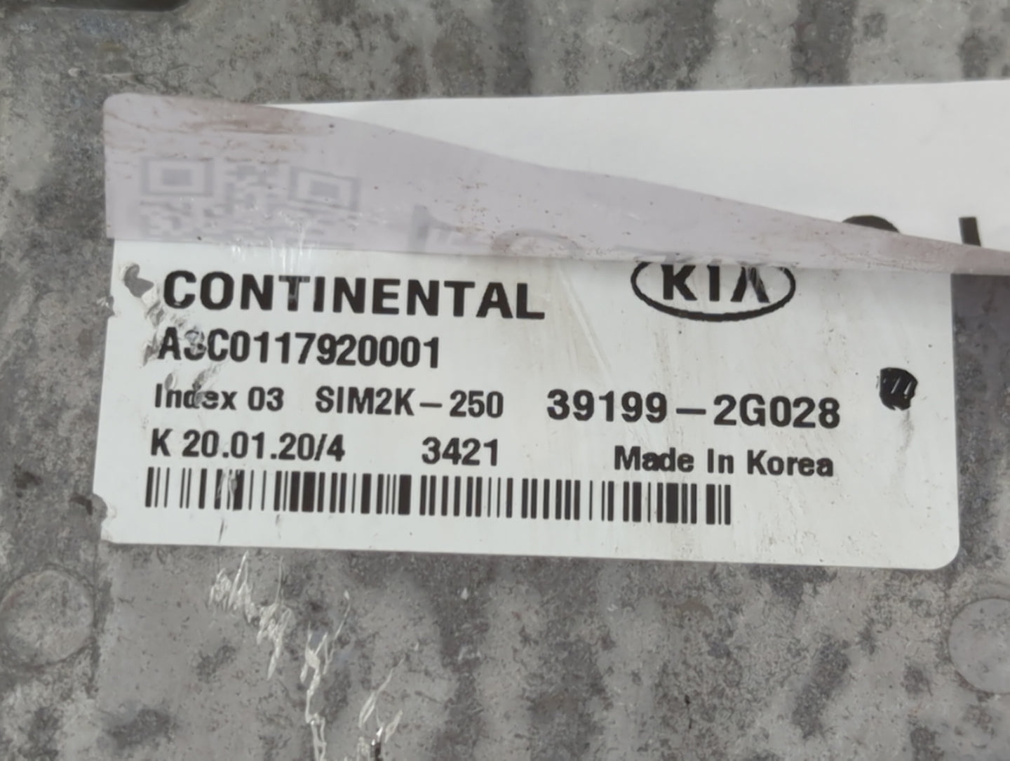 2019-2020 Kia Optima PCM Engine Control Computer ECU ECM PCU OEM P/N:39199-2G028 Fits Fits 2019 2020 OEM Used Auto Parts - O