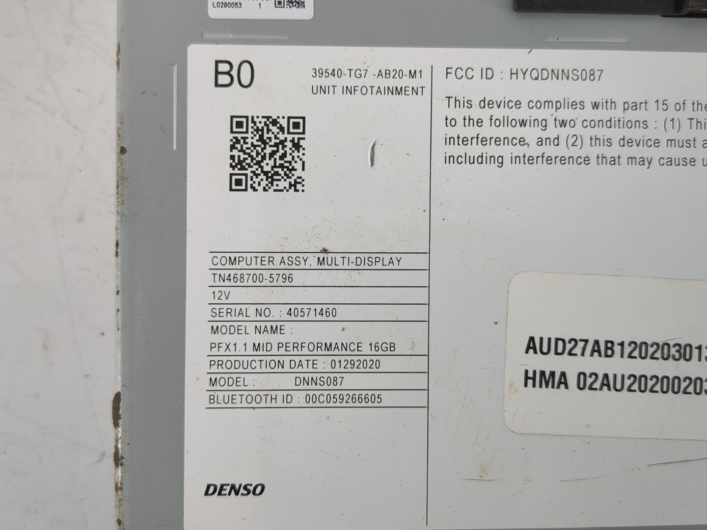 2020 Kia Optima Radio AM FM Cd Player Receiver Replacement P/N:39540-TG7-AB20-M1 Fits OEM Used Auto Parts - Oemusedautoparts