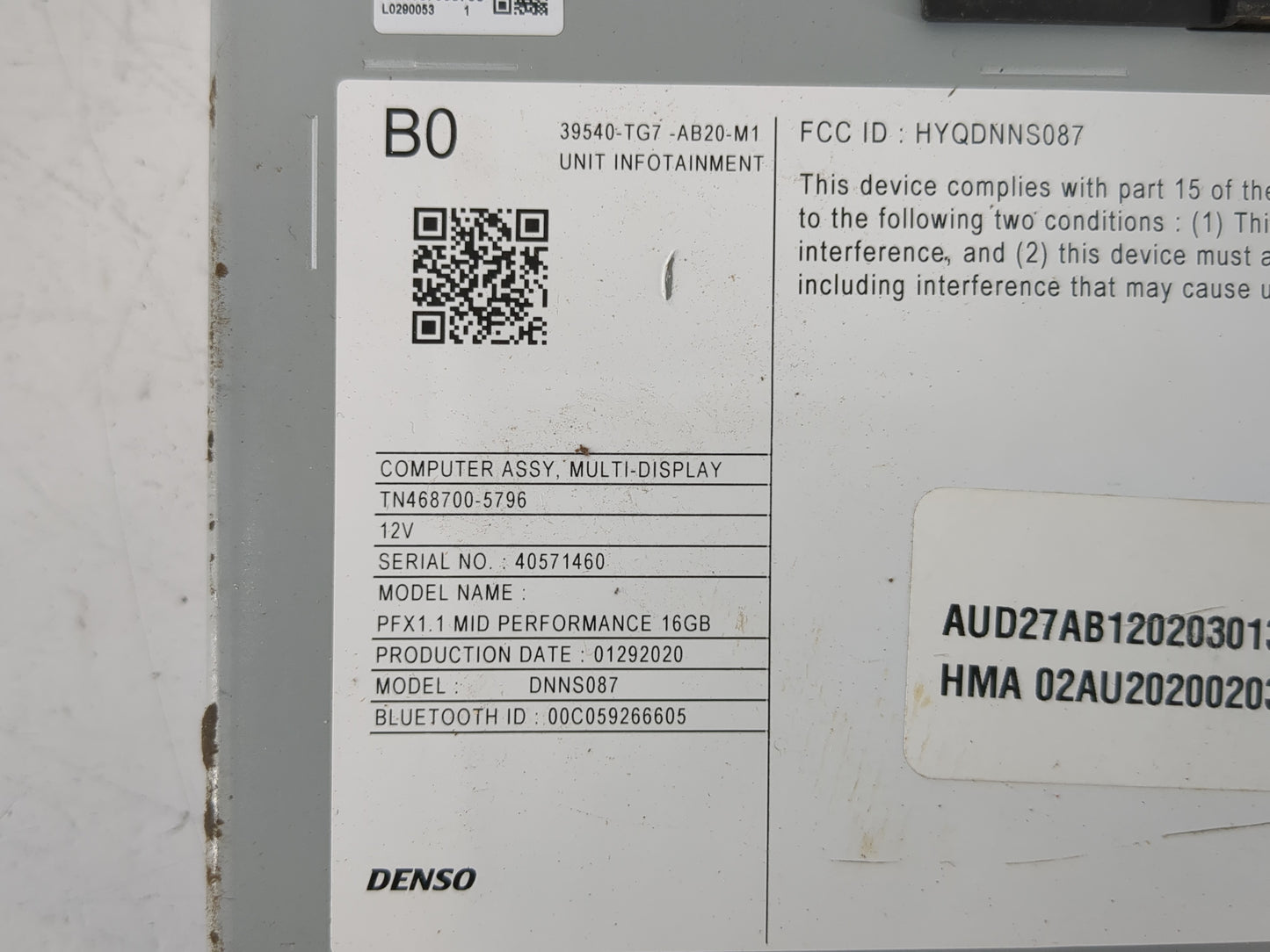 2020 Kia Optima Radio AM FM Cd Player Receiver Replacement P/N:39540-TG7-AB20-M1 Fits OEM Used Auto Parts - Oemusedautoparts
