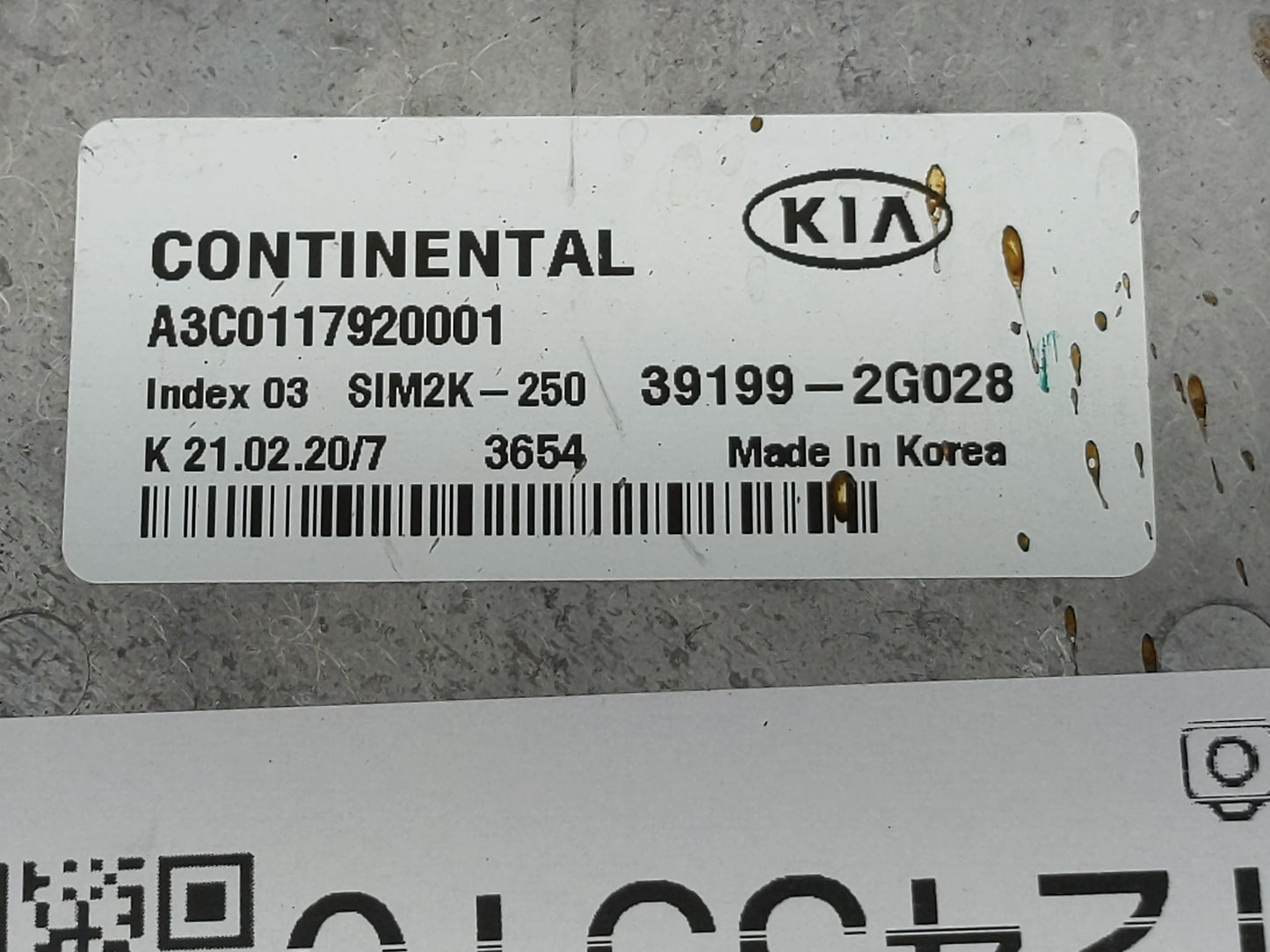 2020 Kia Optima PCM Engine Control Computer ECU ECM PCU OEM P/N:39199-2G028 Fits OEM Used Auto Parts - Oemusedautoparts1.com
