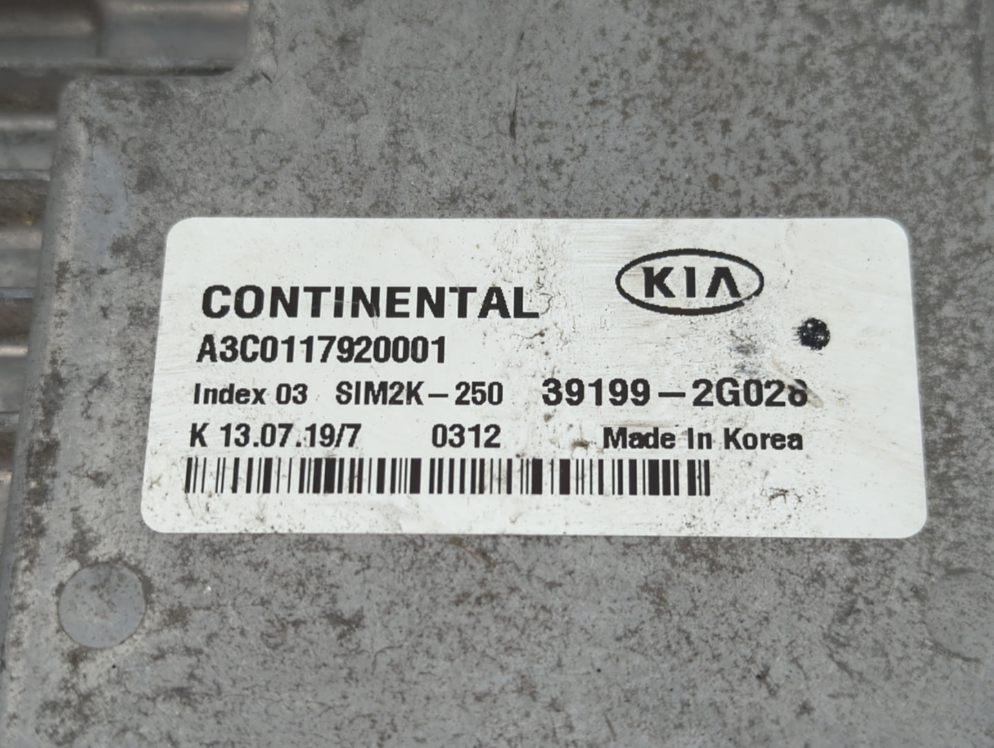 2020 Kia Optima PCM Engine Control Computer ECU ECM PCU OEM P/N:39199-2G028 Fits OEM Used Auto Parts - Oemusedautoparts1.com