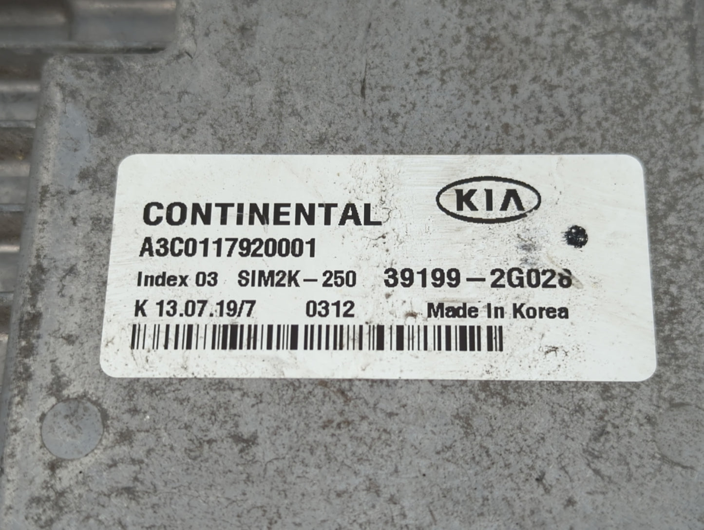2020 Kia Optima PCM Engine Control Computer ECU ECM PCU OEM P/N:39199-2G028 Fits OEM Used Auto Parts - Oemusedautoparts1.com