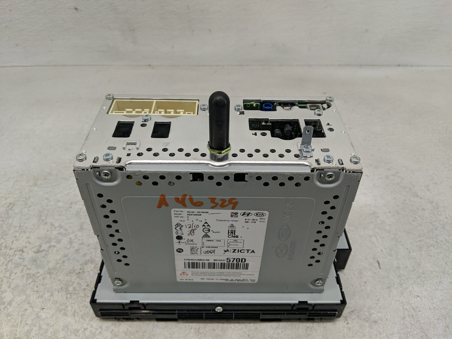 2019-2020 Kia Optima Radio AM FM Cd Player Receiver Replacement P/N:96160-D5700WK Fits Fits 2019 2020 OEM Used Auto Parts - 