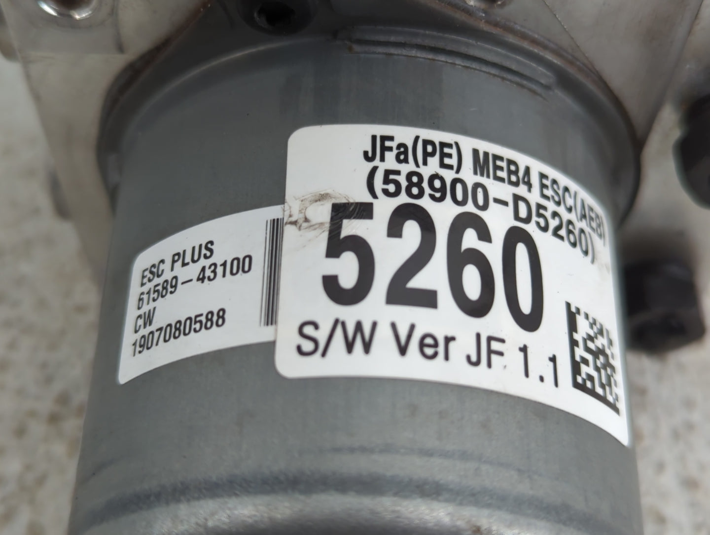 2019-2020 Kia Optima ABS Pump Control Module Replacement P/N:58900-D5260 Fits Fits 2019 2020 OEM Used Auto Parts - Oemusedau