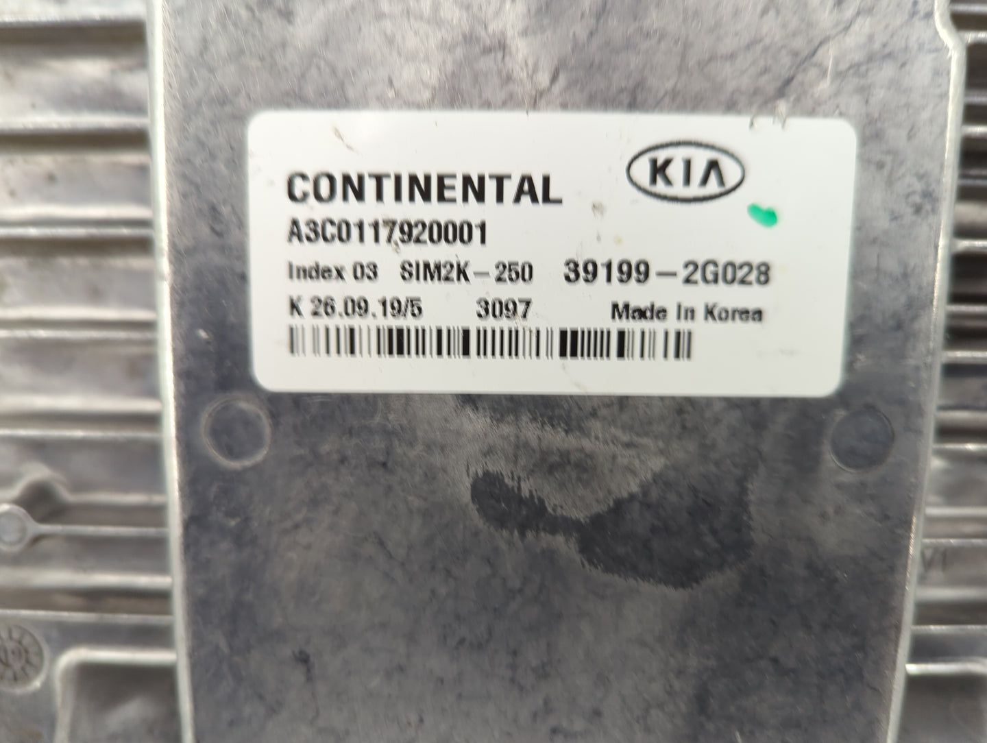 2020 Kia Optima PCM Engine Control Computer ECU ECM PCU OEM P/N:39199-2G028 Fits OEM Used Auto Parts - Oemusedautoparts1.com