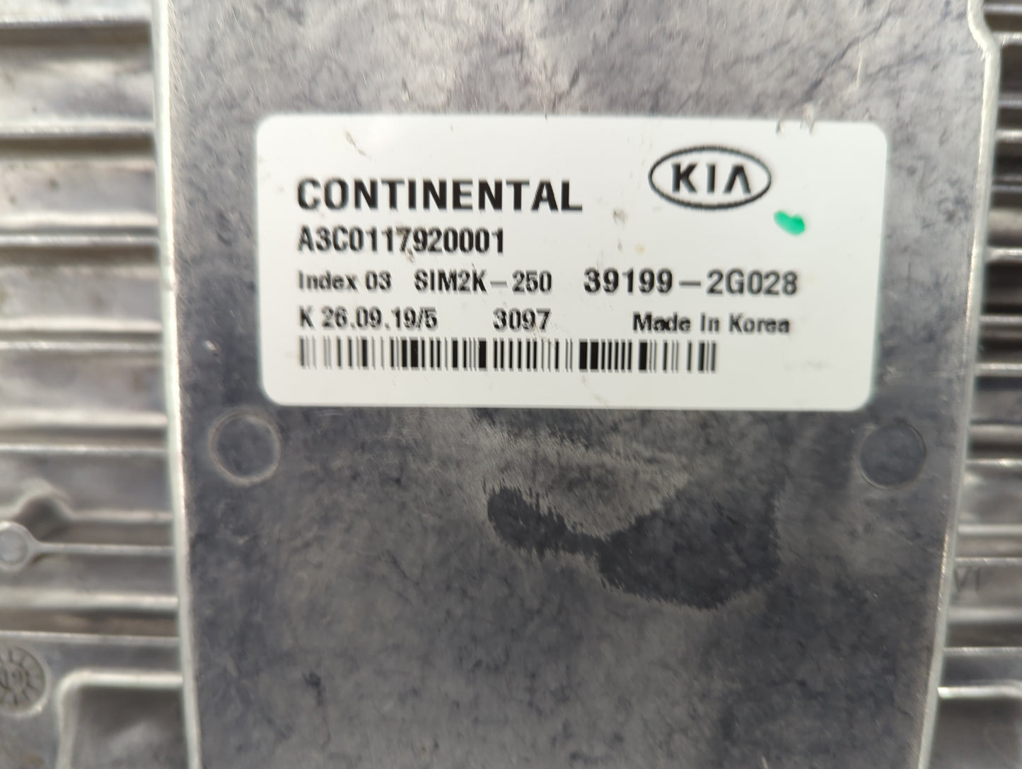 2020 Kia Optima PCM Engine Control Computer ECU ECM PCU OEM P/N:39199-2G028 Fits OEM Used Auto Parts - Oemusedautoparts1.com