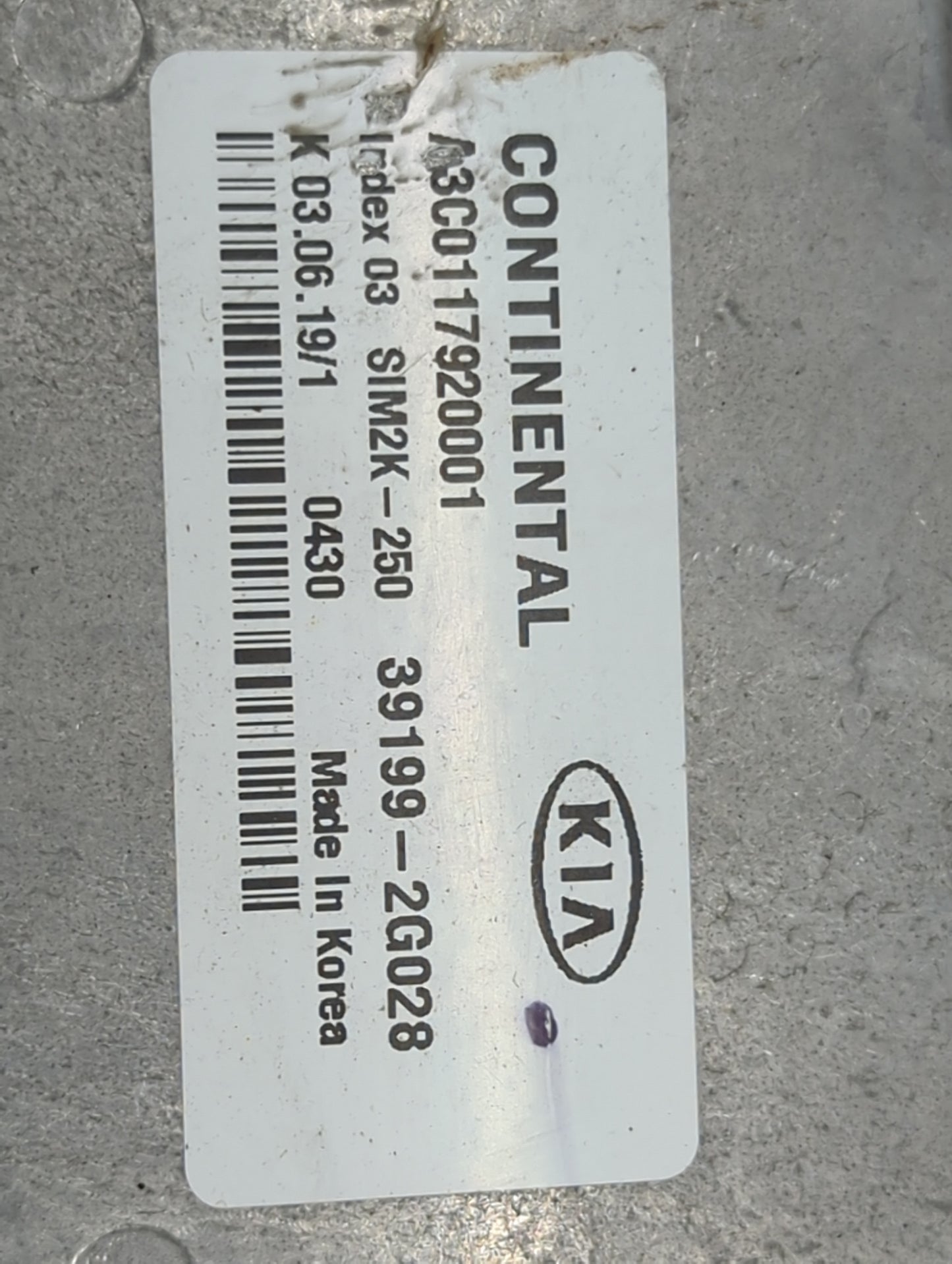 2019-2020 Kia Optima PCM Engine Control Computer ECU ECM PCU OEM P/N:39199-2G028 A3C0117920001, SIM2K-250 Fits Fits 2019 202