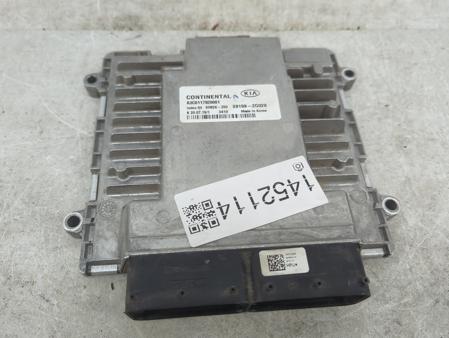 2019-2020 Kia Optima PCM Engine Control Computer ECU ECM PCU OEM P/N:39199-2G028 A3C0117920001, SIM2K-250 Fits Fits 2019 202