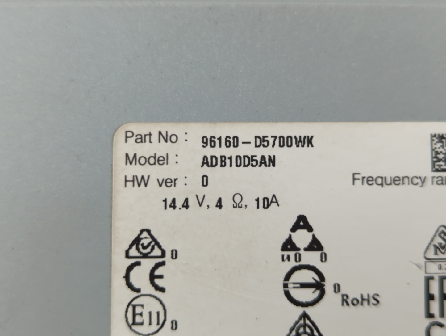 2019 Kia Optima Radio AM FM Cd Player Receiver Replacement P/N:96160D5700WK 96160-D5700WK Fits OEM Used Auto Parts - Oemused