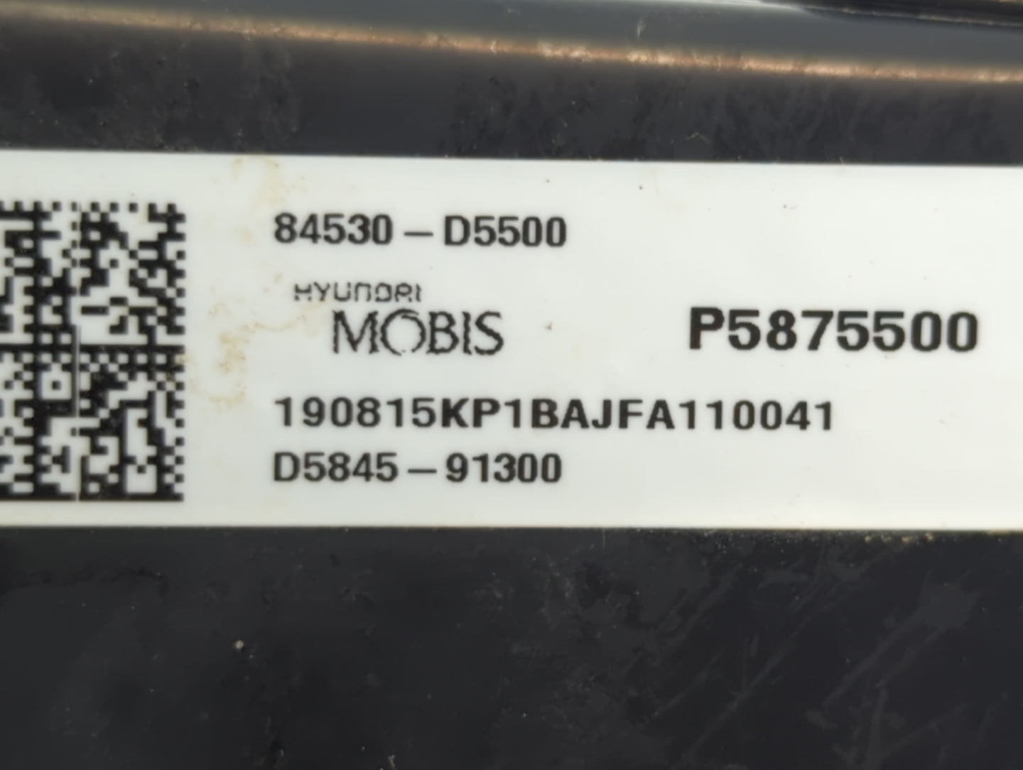 2016-2020 Kia Optima Air Bag Driver Left Steering Wheel Mounted P/N:84530-D5500 Fits Fits 2016 2017 2018 2019 2020 OEM Used 