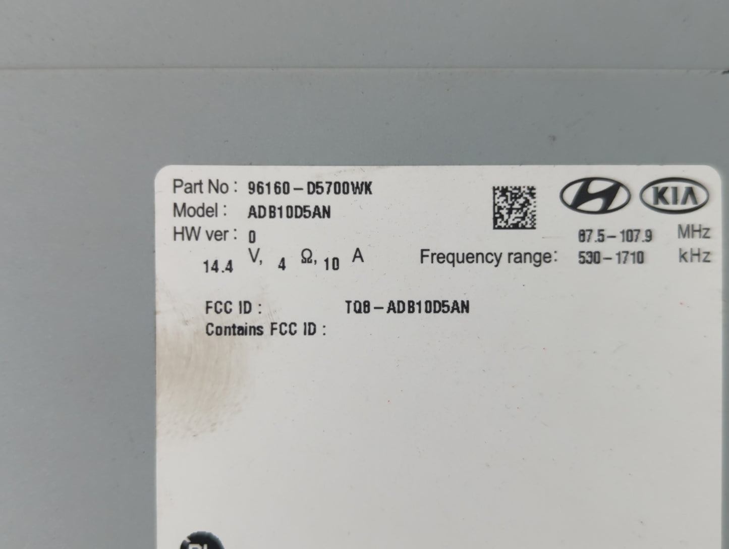 2019-2020 Kia Optima Am Fm Cd Player Radio Receiver - Oemusedautoparts1.com
