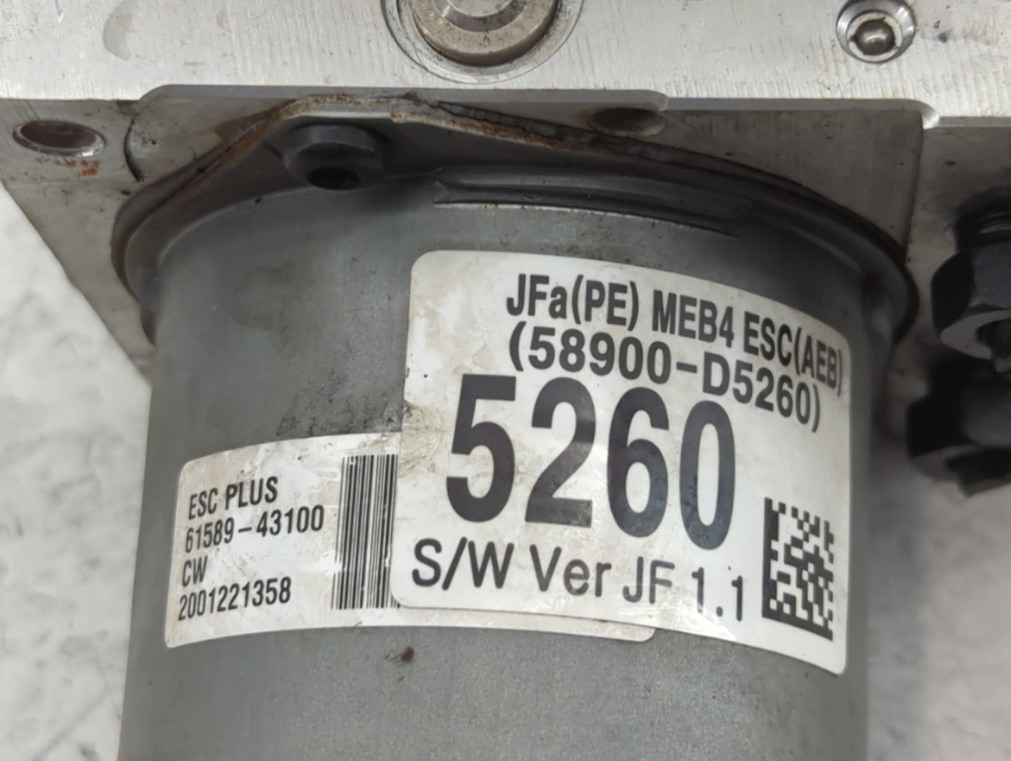 2019-2020 Kia Optima ABS Pump Control Module Replacement P/N:61589-43100 58900-D5260 Fits Fits 2019 2020 OEM Used Auto Parts
