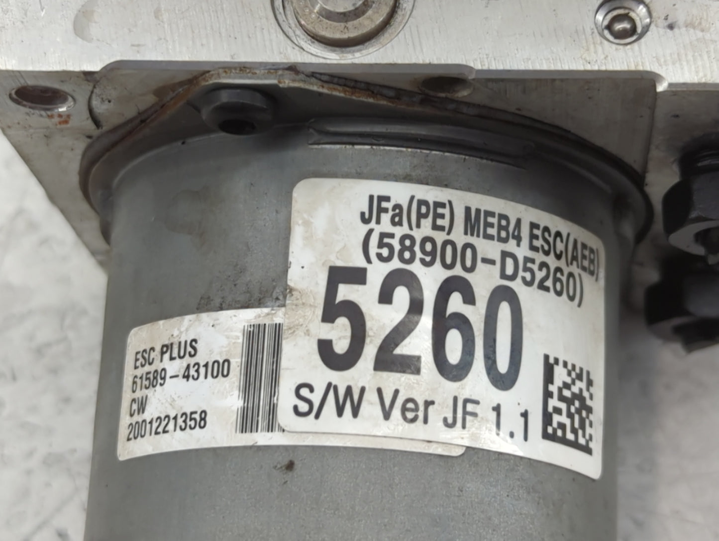 2019-2020 Kia Optima ABS Pump Control Module Replacement P/N:61589-43100 58900-D5260 Fits Fits 2019 2020 OEM Used Auto Parts