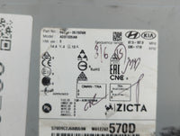 2019-2020 Kia Optima Radio AM FM Cd Player Receiver Replacement P/N:96160D5700WK Fits Fits 2019 2020 OEM Used Auto Parts - O
