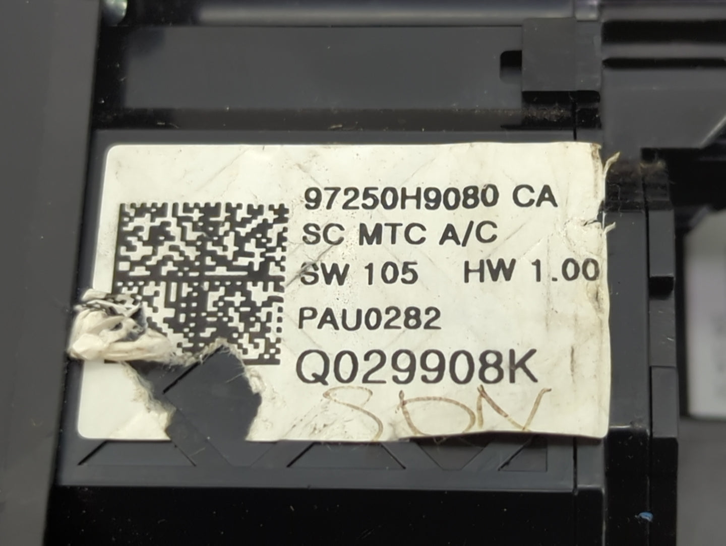 2020 Kia Rio Climate Control Module Temperature AC/Heater Replacement P/N:97250H9080 Fits OEM Used Auto Parts - Oemusedautop