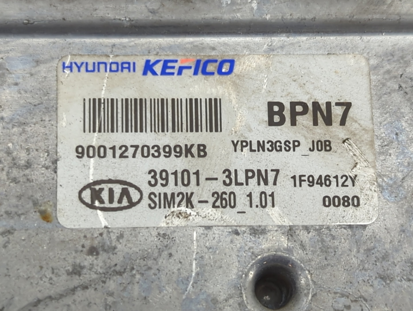 2020 Kia Sedona PCM Engine Control Computer ECU ECM PCU OEM P/N:39101-3LPN7 9001270399KB, SIM2K-260_1.01, YPLN3GSP_J0B Fits 