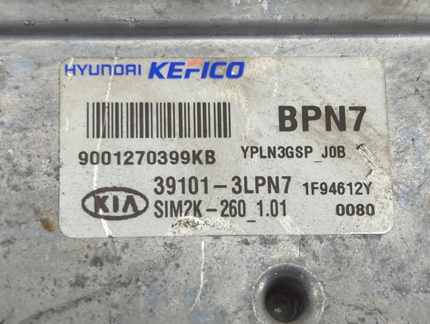 2020 Kia Sedona PCM Engine Control Computer ECU ECM PCU OEM P/N:39101-3LPN7 9001270399KB, SIM2K-260_1.01, YPLN3GSP_J0B Fits 