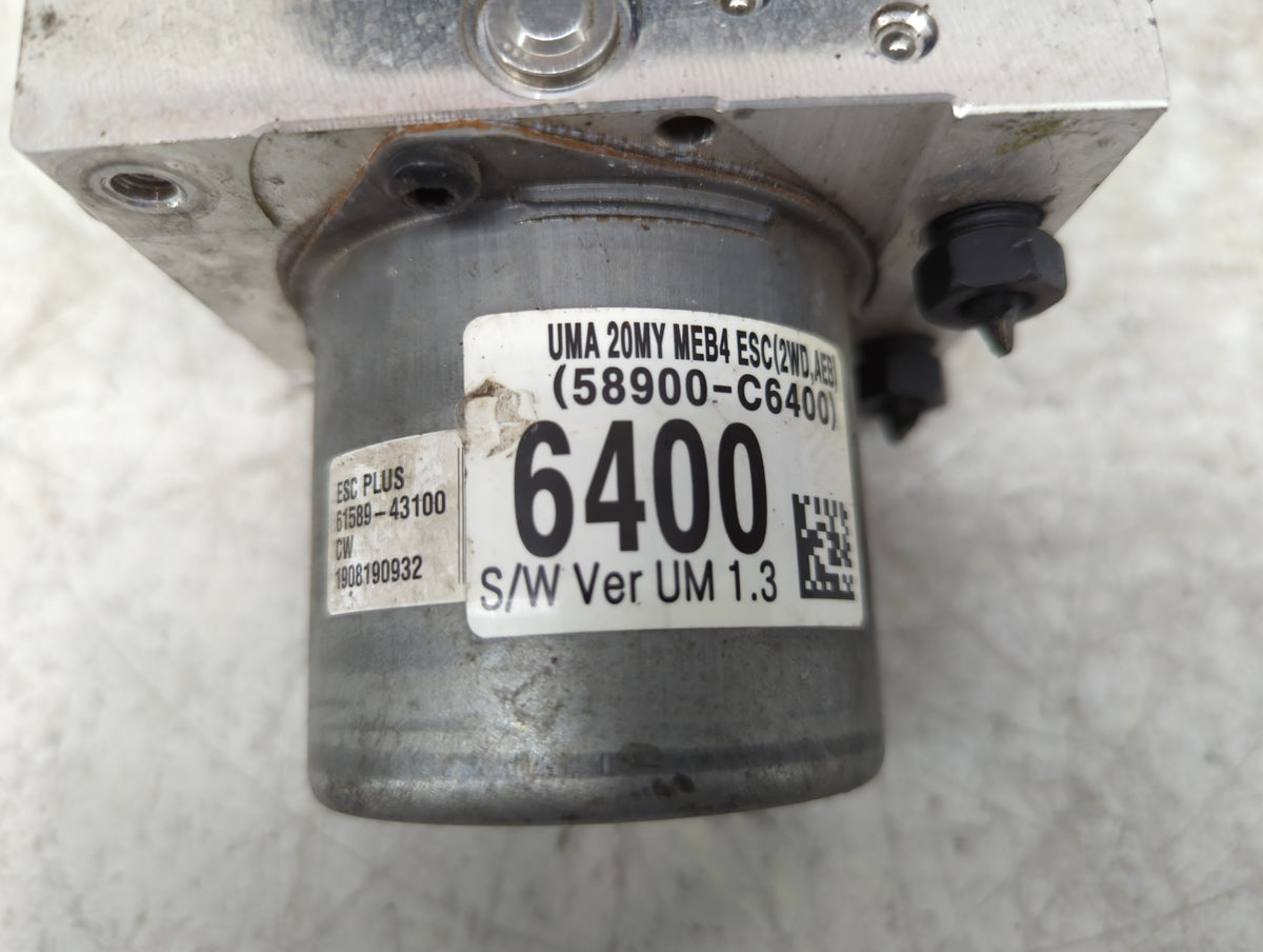 2019-2020 Kia Sorento Anti-Lock Brake ABS Pump Module Actuator OEM P/N:58900-C6400 Fits Fits 2019 2020 OEM Used Auto Parts -