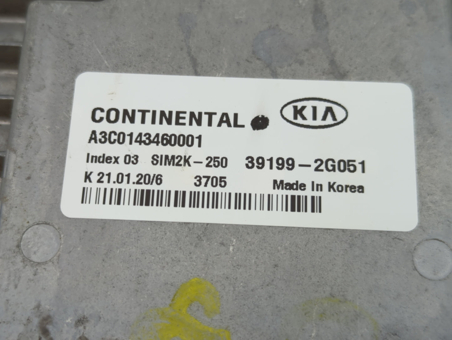2019-2020 Kia Sorento PCM Engine Control Computer ECU ECM PCU OEM P/N:A3C0143460001 39199-2G051 Fits Fits 2019 2020 OEM Used