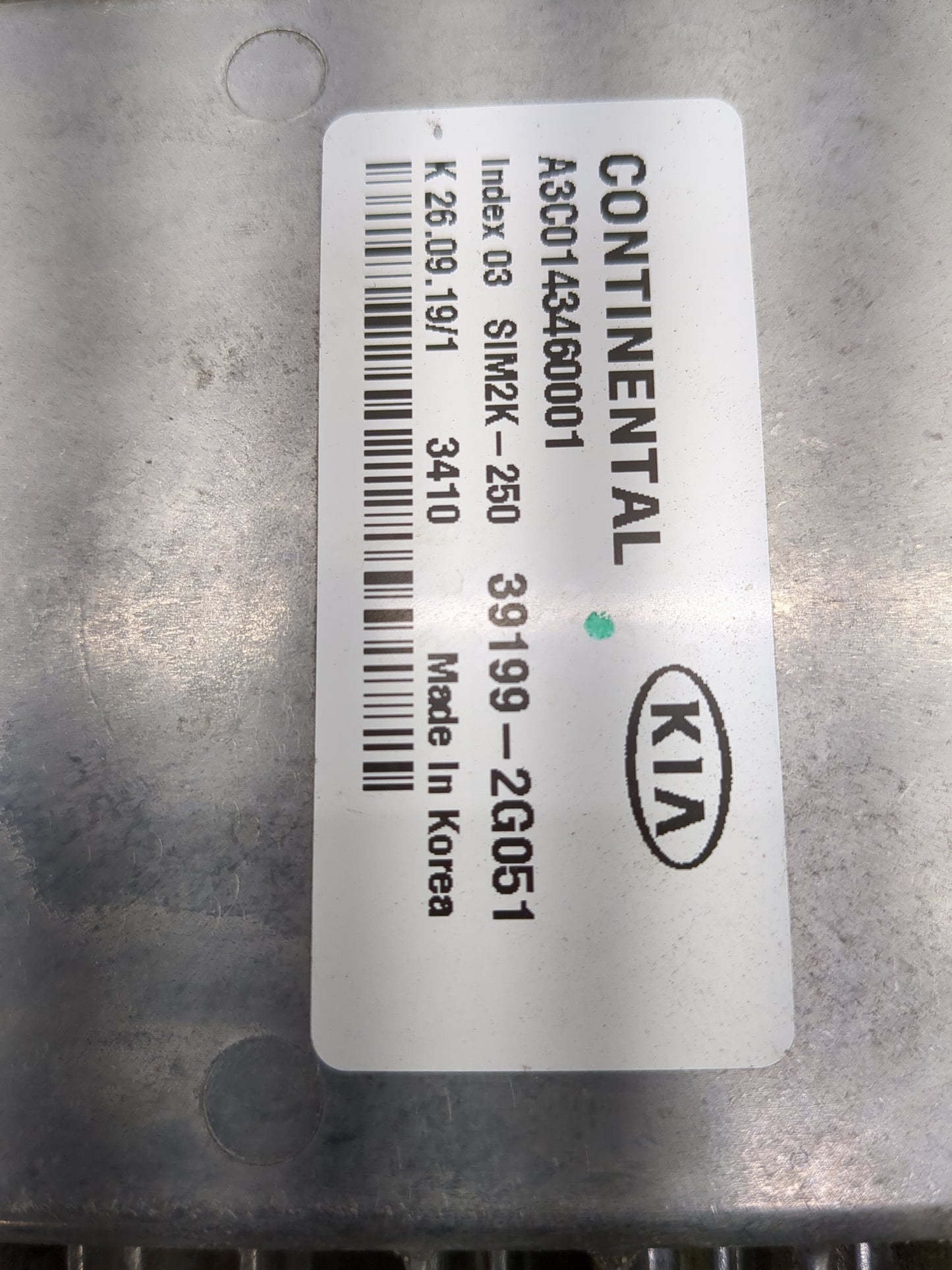 2019-2020 Kia Sorento PCM Engine Control Computer ECU ECM PCU OEM P/N:39199-2G051 A3C0143460001, SIM2K-250 Fits Fits 2019 20