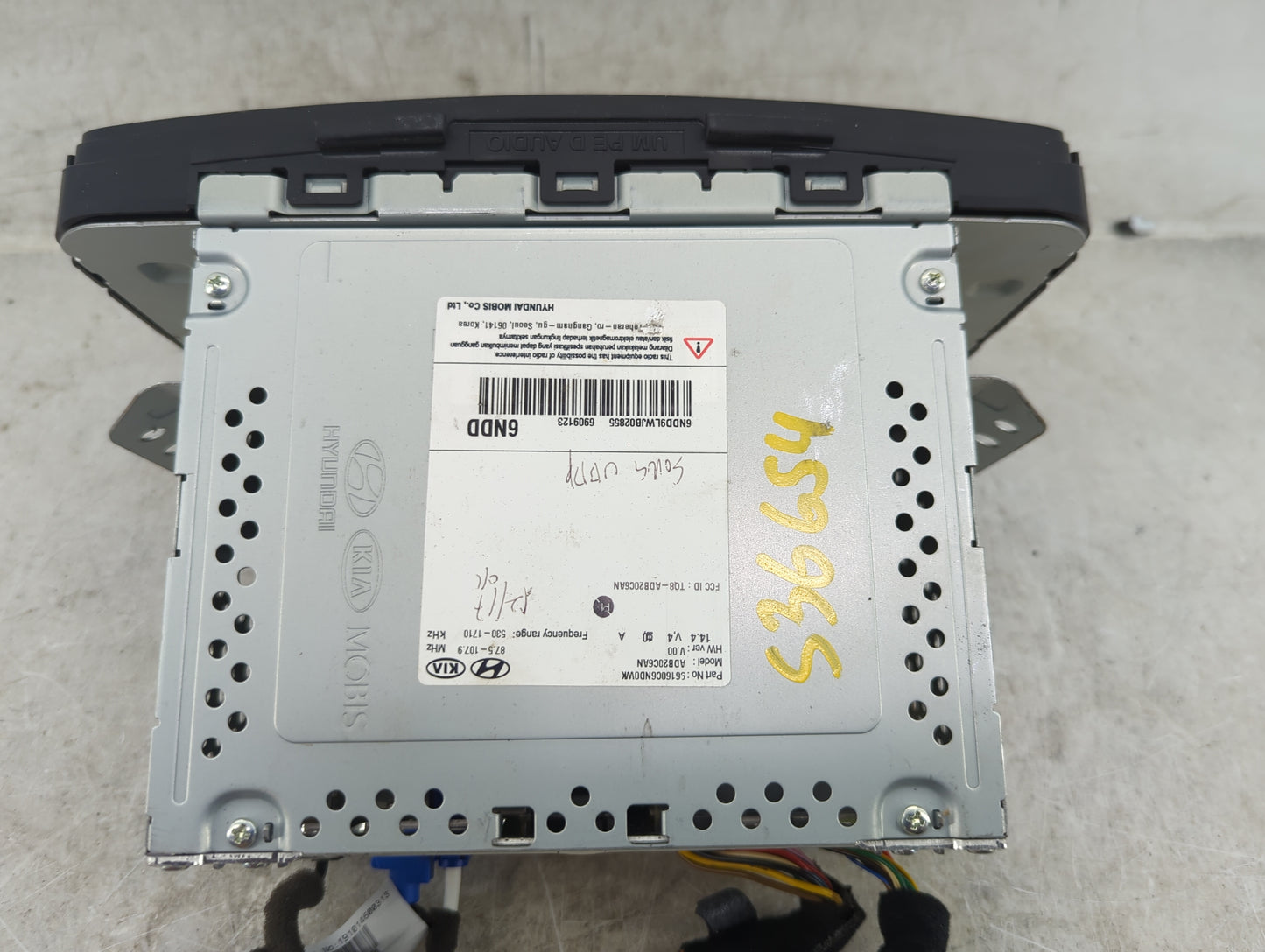 2019-2020 Kia Sorento Radio AM FM Cd Player Receiver Replacement P/N:56160C6ND0WK ADB206AN, TQ8-ADB206AN Fits Fits 2019 2020