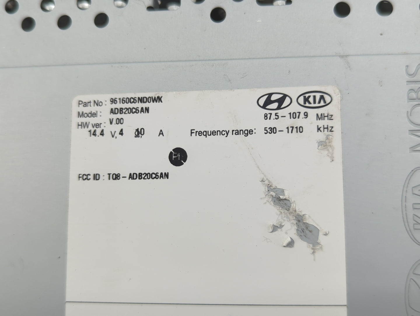 2019-2020 Kia Sorento Radio AM FM Cd Player Receiver Replacement P/N:96160C6ND0WK ADB20C6AN, TQ8-ADB20C6AN Fits Fits 2019 20