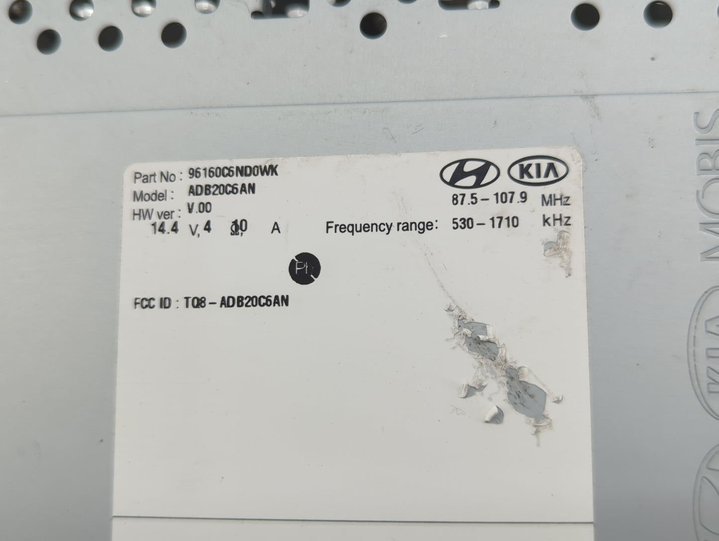 2019-2020 Kia Sorento Radio AM FM Cd Player Receiver Replacement P/N:96160C6ND0WK ADB20C6AN, TQ8-ADB20C6AN Fits Fits 2019 20