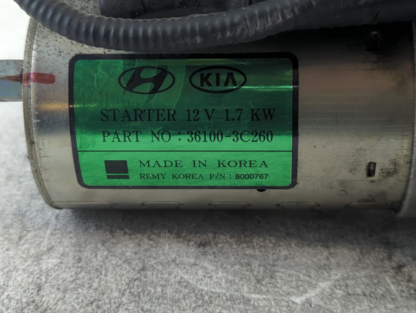 2016-2020 Kia Sorento Car Starter Motor Solenoid OEM P/N:8000767 36100-3C260 Fits Fits 2015 2016 2017 2018 2019 2020 OEM Use