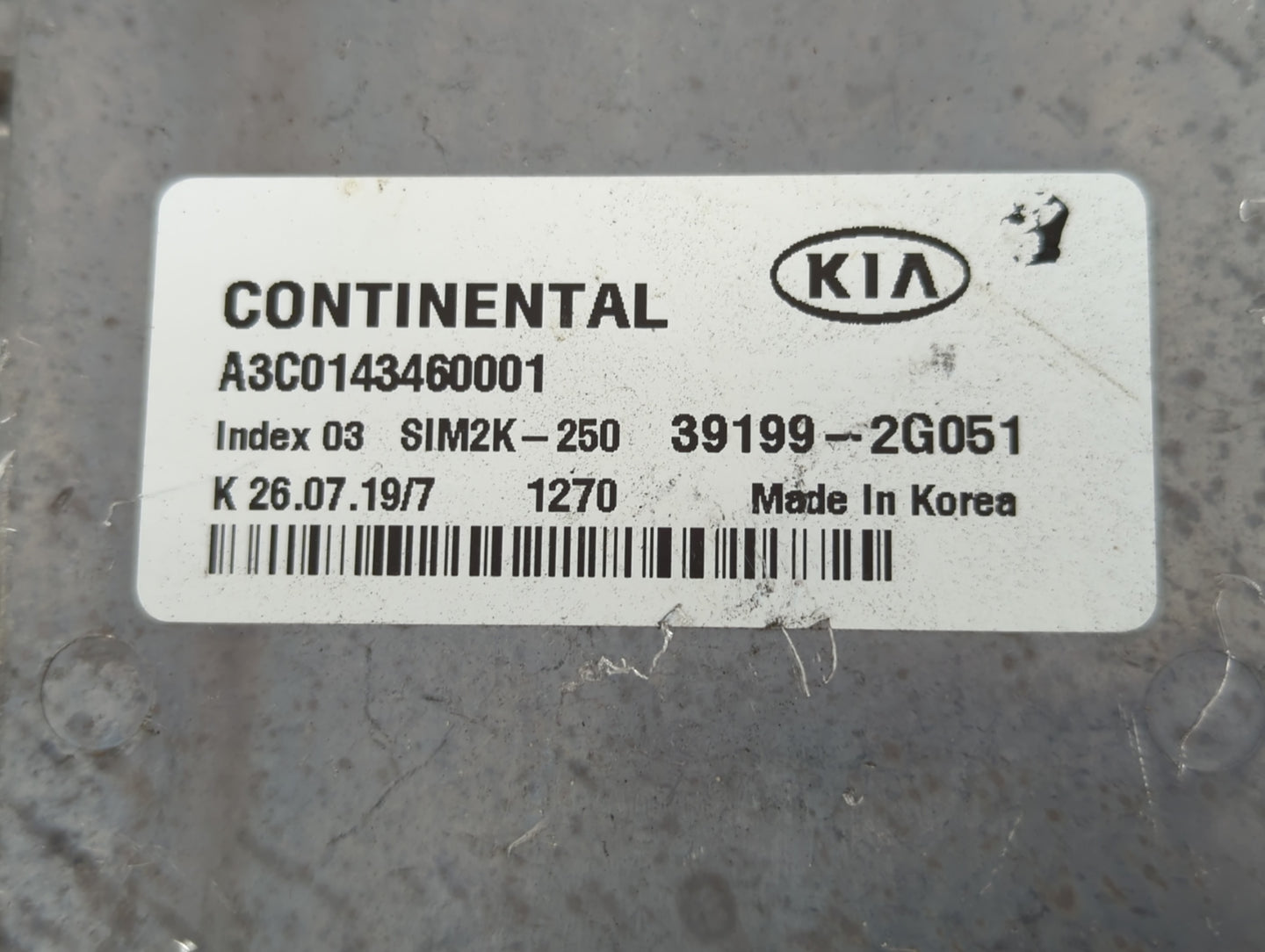 2019-2020 Kia Sorento PCM Engine Control Computer ECU ECM PCU OEM P/N:A3C0143460001 39199-2G051 Fits Fits 2019 2020 OEM Used