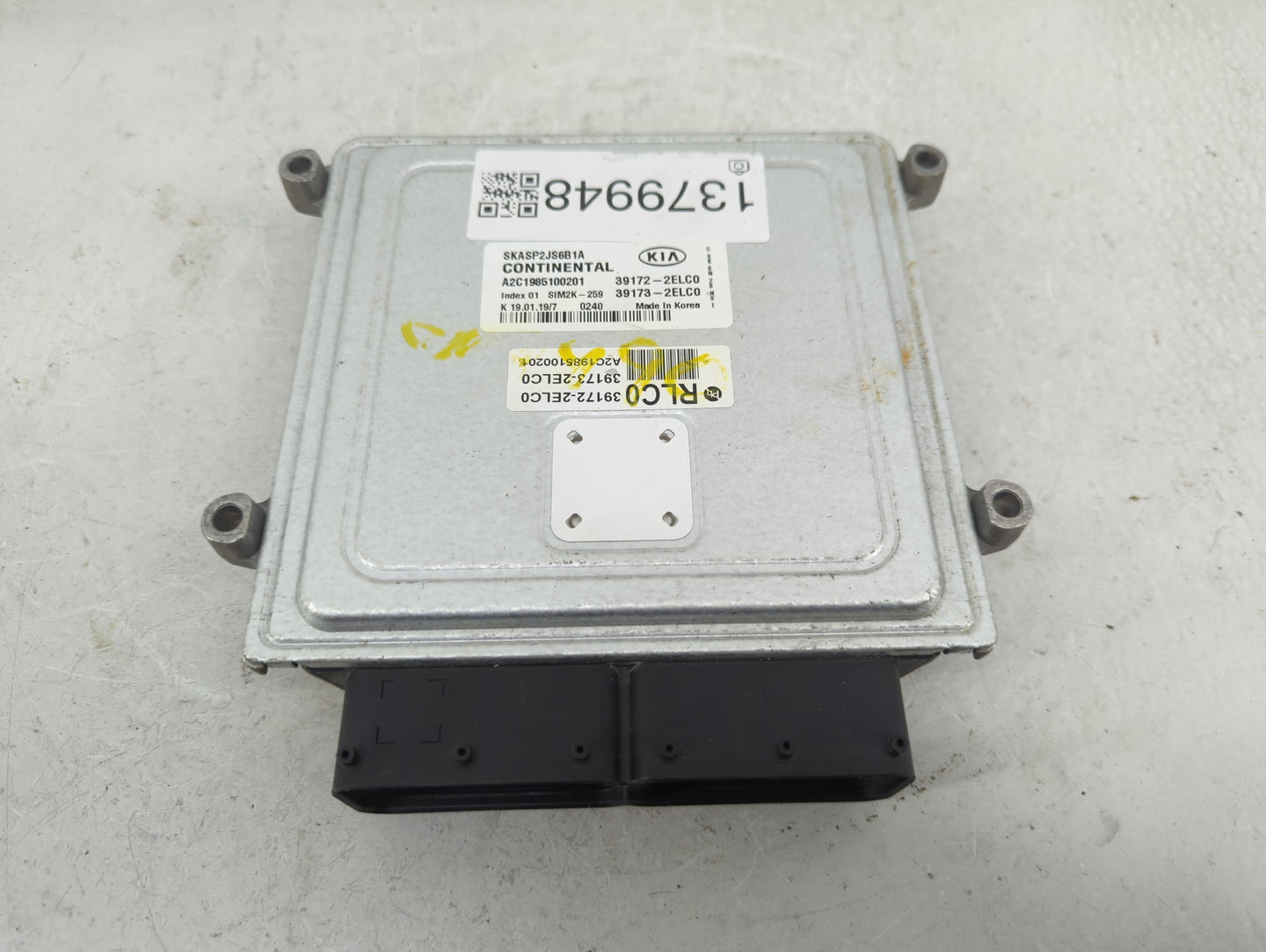 2020-2021 Kia Soul PCM Engine Control Computer ECU ECM PCU OEM P/N:39172-2ELC0 Fits Fits 2020 2021 OEM Used Auto Parts - Oem